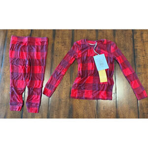 RACHEL PARCELL - Kids Long Sleeve Pajamas, Red Buffalo Plaid, Size 2 MSRP $58